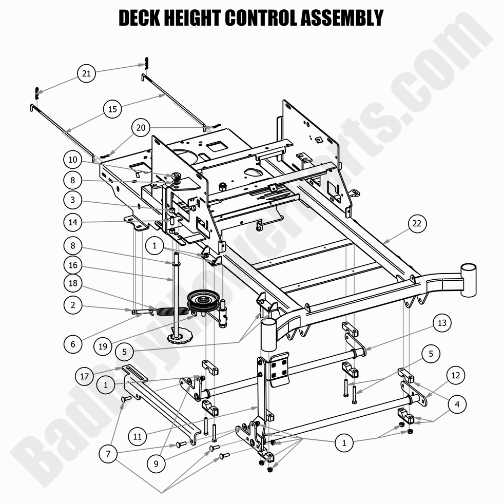 2426 - Bad Boy Mower Parts Lookup > 2020 > ZT Avenger > Deck Height Control Assembly